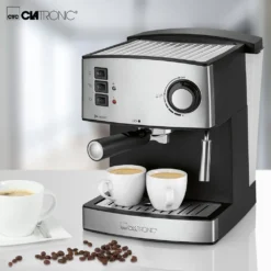 Clatronic ES 3643 Espresso- Und Cappuccino-Automat, 15 Bar Pumpdruck, Tassenvorwärmfunktion, Mit Aufschäum- Und Heißwasserfunktion -Küche Produkt Geschäft 4e2b5557d95bc1d9530ab71d51f3e6d7
