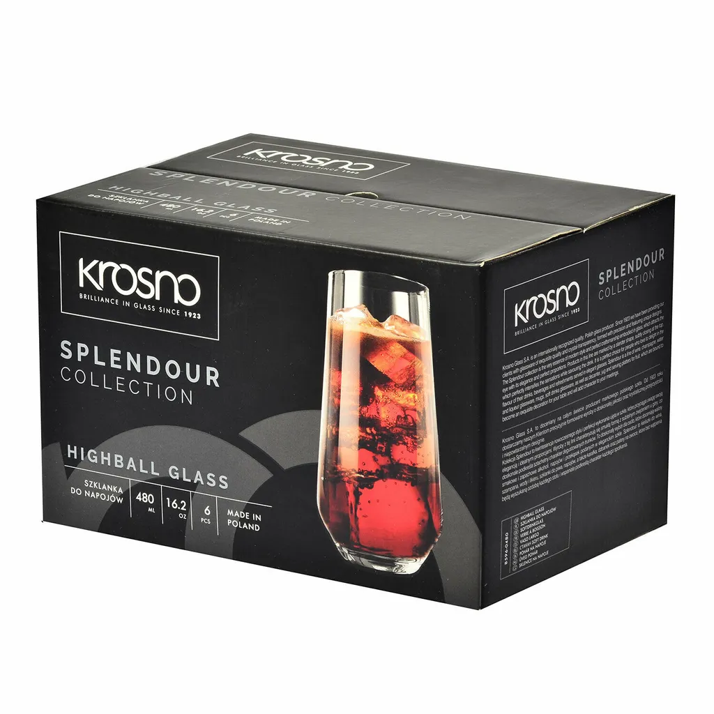 KROSNO Splendour Longdrinkgläser, 6er-Set, 480 Ml 8 KROSNO Splendour Longdrinkgläser, 6er-Set, 480 Ml – Bild 8