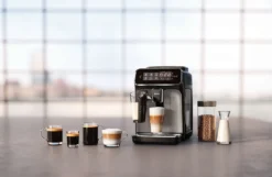 Philips Kaffeevollautomat 3200 Series, 5 Kaffeespezialitäten, LatteGo Milchsystem, Touchdisplay, Schwarz (EP3246/70) -Küche Produkt Geschäft 511b45cf55a610acdfe3b8267fb14a6e