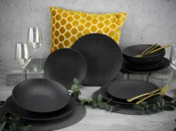 CreaTable 23211 Tafelservice Elements Collection Vesuvio Black Für 4 Personen, Steinzeug, Schwarz/grau (1 Set, 12-teilig) 22 CreaTable 23211 Tafelservice Elements Collection Vesuvio Black Für 4 Personen, Steinzeug, Schwarz/grau (1 Set, 12-teilig) -Küche Produkt Geschäft 54d12d2f247cae1d35e449c6d080d6df