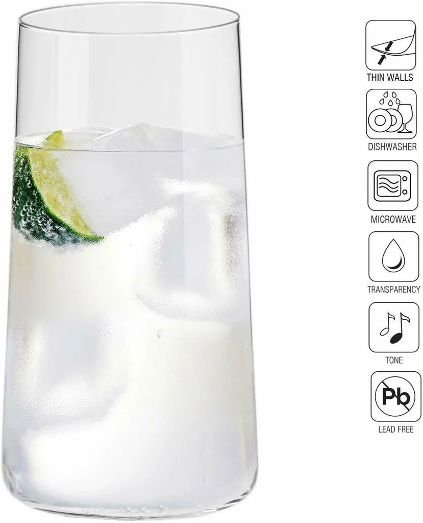 KROSNO Avant-Garde Longdrinkgläser, Set Von 6, 540 Ml 4 KROSNO Avant-Garde Longdrinkgläser, Set Von 6, 540 Ml – Bild 4
