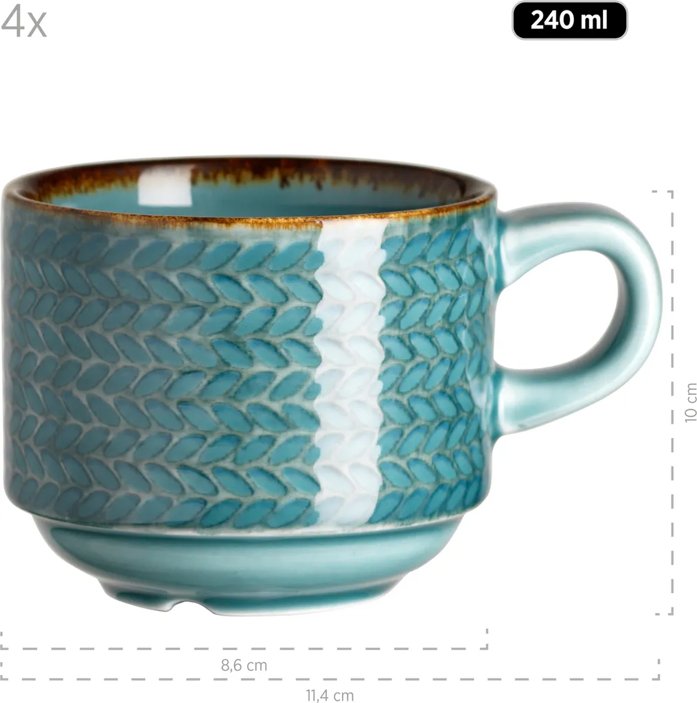 Mäser 931942 Kaffeeservice Prospero Für 6 Personen, Porzellan, Blau (1 Set, 12-teilig) 2 Mäser 931942 Kaffeeservice Prospero Für 6 Personen, Porzellan, Blau (1 Set, 12-teilig) – Bild 2