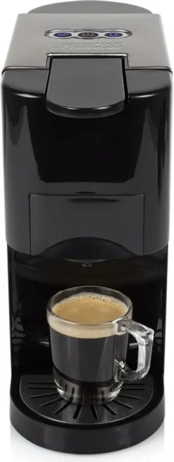 Princess 4-in-1 Multi-Kapsel-Kaffeemaschine 1450W 0,8L Schwarz Silbern -Küche Produkt Geschäft 56e31374bcdb8a93e202a7b5f8964aef