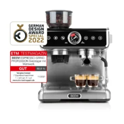 BEEM ESPRESSO-GRIND-PROFESSION Espresso-Siebträgermaschine Mit Mahlwerk - 15 Bar Espressomaschine Siebträger Maschine Barista Kaffee Mahlwerk Milchaufschäumer -Küche Produkt Geschäft 5727d4cd30cb9b380c4897a58f40c36c