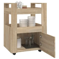 VidaXL Küchenwagen Sonoma-Eiche 60x45x80 Cm Holzwerkstoff -Küche Produkt Geschäft 5799f1c037cb8af1f36626b504b18933