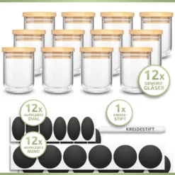 PORADA 12 Stapelbare Gewürzgläser Set 150ml Glasbehälter Mit Deckel Aufbewahrung Küche Gewürzdosen Vorratsdosen Glas Mit Deckel Aufbewahrungsgläser Küchenorganisation Aufbewahrung… 16 PORADA 12 Stapelbare Gewürzgläser Set 150ml Glasbehälter Mit Deckel Aufbewahrung Küche Gewürzdosen Vorratsdosen Glas Mit Deckel Aufbewahrungsgläser Küchenorganisation Aufbewahrung… -Küche Produkt Geschäft 579a6c32486d18a6ee9d02bf54f1ae6f