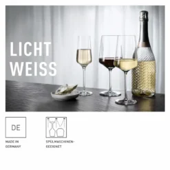 LICHTWEISS JULIE WEIßWEINGLAS-SET #1 VON NADINE NIGGEMEIER -Küche Produkt Geschäft 57ebd48214c4085311dc07a7a625c860