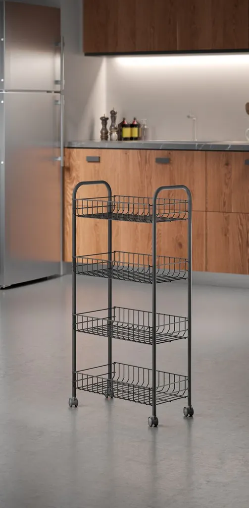 4 Etagen Allzweckwagen Küchenwagen Rollwagen Etagenwagen Regalwagen Barwagen 5 4 Etagen Allzweckwagen Küchenwagen Rollwagen Etagenwagen Regalwagen Barwagen – Bild 5