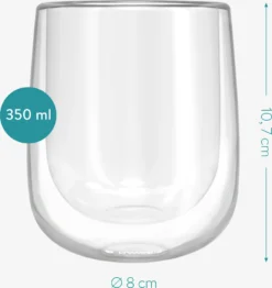 Navaris 4x Doppelwandige Gläser 350ml - Thermogläser Für Cappuccino Latte Macchiato Tee Wasser Cola Cocktails - 4er Set Kaffeegläser Borosilikat -Küche Produkt Geschäft 5d78a94e2bbac8d29fc3808ecfcdfd22