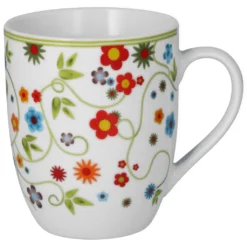 Van Well Frühstücksset 12-tlg. Für 6 Personen Serie Vario Porzellan - Farbe Wählbar, Farbe:flowers -Küche Produkt Geschäft 5d9fa5f90b7dbc7e501ce7615ff47b9b