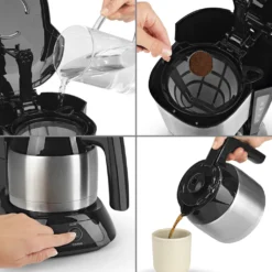 Kaffeemaschine Filter Kaffeemaschine 10 Tassen Thermoskanne Edelstahl Glaskanne -Küche Produkt Geschäft 5e17bb76c2ba7640fdd5ecb0cd52c157