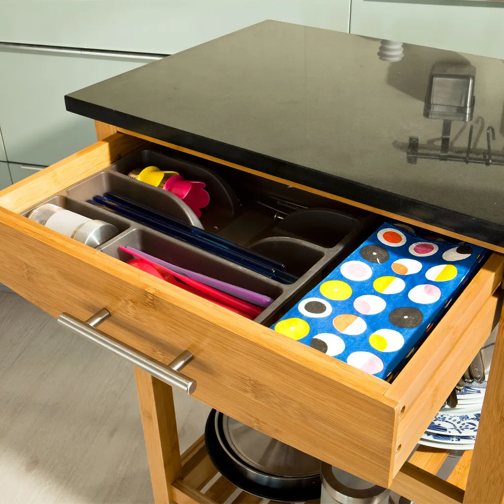 SoBuy Servierwagen Küchenwagen Mit Granitarbeitsplatte FKW28-SCH 6 SoBuy Servierwagen Küchenwagen Mit Granitarbeitsplatte FKW28-SCH – Bild 6