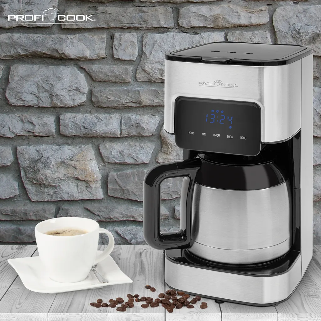 ProfiCook Kaffeeautomat PC-KA 1191 Für 8-10 Tassen, Elektronische Aromawahlfunktion, Sensor Touch-Bedienung, Edelstahl-Thermokanne (doppelwandig) 3 ProfiCook Kaffeeautomat PC-KA 1191 Für 8-10 Tassen, Elektronische Aromawahlfunktion, Sensor Touch-Bedienung, Edelstahl-Thermokanne (doppelwandig) – Bild 3