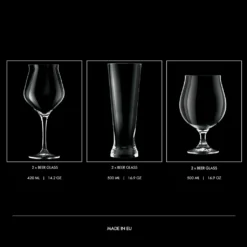 KROSNO Brewery Biergläser Bierkenner Set, 6er-Set, 420ml, 500 Ml -Küche Produkt Geschäft 61293e035fc748dae937b3ccad0fea98