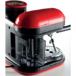 Ariete Siebträger-Espressomaschine Moderna Mit Kaffeemühle Und Aufschäumdüse, Rot/schwarz -Küche Produkt Geschäft 6317b106c026173bca0be9bb9e222f2c