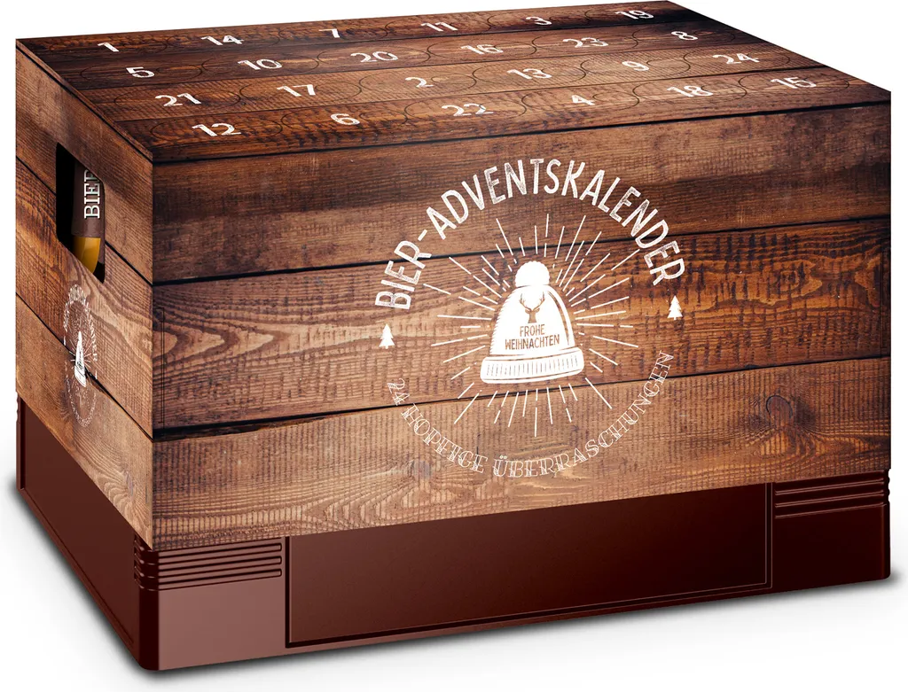 Itenga Adventskalender Für Bierkasten Motiv 1 Holzkiste - Bierkastenadventskalender 1 Itenga Adventskalender Für Bierkasten Motiv 1 Holzkiste - Bierkastenadventskalender