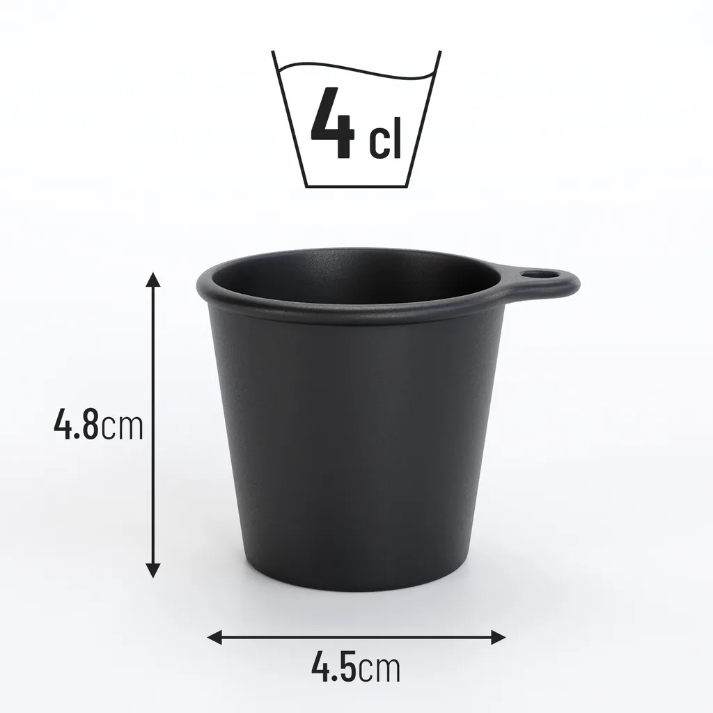 SoPro 12x Schnapsbecher Plastik 4 Cl Wiederverwendbar - Shotgläser 40 Milliliter Schwarz - Mehrweg Schnapsglas Zum Umhängen 3 SoPro 12x Schnapsbecher Plastik 4 Cl Wiederverwendbar - Shotgläser 40 Milliliter Schwarz - Mehrweg Schnapsglas Zum Umhängen – Bild 3