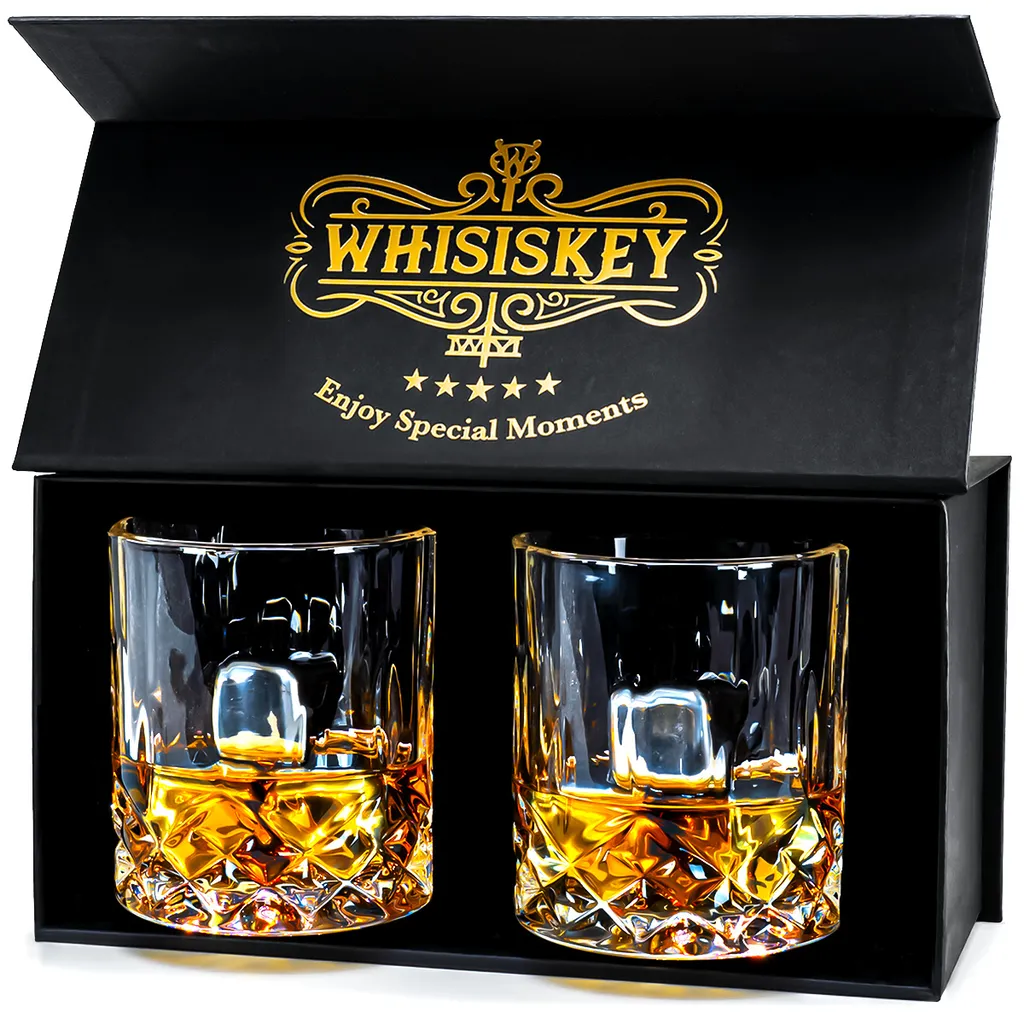 Whisiskey - Whiskygläser Set – 2 Tumbler Gläser (2x 320 Ml) – Whisky Geschenkset - Whisky Zubehör Set - Geschenke Für Männer 1 Whisiskey - Whiskygläser Set – 2 Tumbler Gläser (2x 320 Ml) – Whisky Geschenkset - Whisky Zubehör Set - Geschenke Für Männer