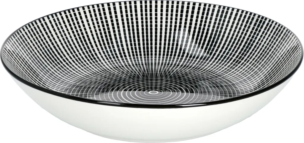 Mambocat Taipei 18-tlg. Teller Set I 6 Personen I Schwarz & Weiß Linien-Muster 4 Mambocat Taipei 18-tlg. Teller Set I 6 Personen I Schwarz & Weiß Linien-Muster – Bild 4