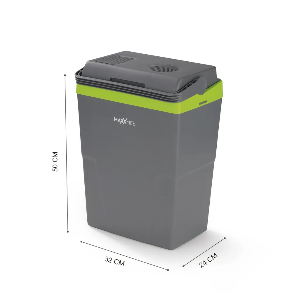 MAXXMEE Kühlbox - Wahlweise Via Netzkabel Oder KFZ-Anschluss - 22l Volumen - Grau/limegreen Kühlbox Camping Kühlschrank 22L Auto 12V 230V Thermobox Elektrisch Picknick Grau 5 MAXXMEE Kühlbox - Wahlweise Via Netzkabel Oder KFZ-Anschluss - 22l Volumen - Grau/limegreen Kühlbox Camping Kühlschrank 22L Auto 12V 230V Thermobox Elektrisch Picknick Grau – Bild 5