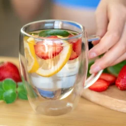 Wessper Doppelwandig Kaffeegläser Mit Henkel, 6 Stück X 350 Ml, Großes Hitzebeständiges Doppelwandglas, Thermogläser, Kaffeegläser Temperaturbeständig Mokkatassen, Teegläser, Latte Machiatto Gläser -Küche Produkt Geschäft 7273f7e339402b164731e3ae54b349fb