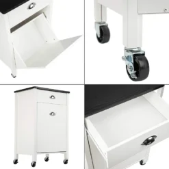 ONVAYA® Küchenwagen Anton Mit Mülleimer | Küchenrollwagen Aus Holz | Beistellwagen Für Die Küche | Nischenwagen Auf Rollen | Mit Schublade & Mülltrennsystem | Weiß 11 ONVAYA® Küchenwagen Anton Mit Mülleimer | Küchenrollwagen Aus Holz | Beistellwagen Für Die Küche | Nischenwagen Auf Rollen | Mit Schublade & Mülltrennsystem | Weiß -Küche Produkt Geschäft 7489694370d51c8fbbdd0d2557ce9ffd