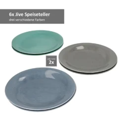 24tlg Geschirrset Jive 6Pers Kaffeebecher Suppenteller Kuchenteller Speiseteller Porzellan Bunt -Küche Produkt Geschäft 76c6e0c37c2feab949f8f76b1318947e