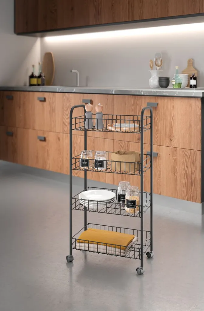 4 Etagen Allzweckwagen Küchenwagen Rollwagen Etagenwagen Regalwagen Barwagen 3 4 Etagen Allzweckwagen Küchenwagen Rollwagen Etagenwagen Regalwagen Barwagen – Bild 3