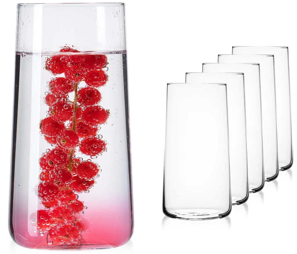 Trinkgläser Aus Glas 490ml (max. 550ml) Set 6 Teilig Wassergläser Groß 1 Trinkgläser Aus Glas 490ml (max. 550ml) Set 6 Teilig Wassergläser Groß
