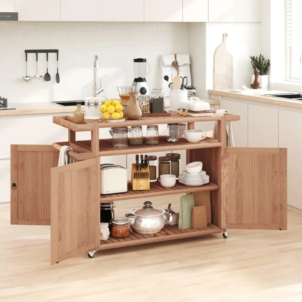 VidaXL Barwagen 120x50x90 Cm Massivholz Teak 2 VidaXL Barwagen 120x50x90 Cm Massivholz Teak – Bild 2