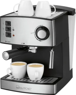 Clatronic ES 3643 Espresso- Und Cappuccino-Automat, 15 Bar Pumpdruck, Tassenvorwärmfunktion, Mit Aufschäum- Und Heißwasserfunktion -Küche Produkt Geschäft 7c2bf2330a6c3d73cf5c1a563842ebfc