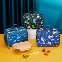 Kinder Lunchbag Picknicktasche Lunchpaket Kühltasche Mini-Isoliertasche Für Damen Herren, Studenten Dinosaurier -Küche Produkt Geschäft 7ca608b1d2043790afbcc2ee895a9393