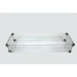 Elementi Feuerschutz Glasumrandung Transparent Rund, Inkl. Edelstahl Verbinder