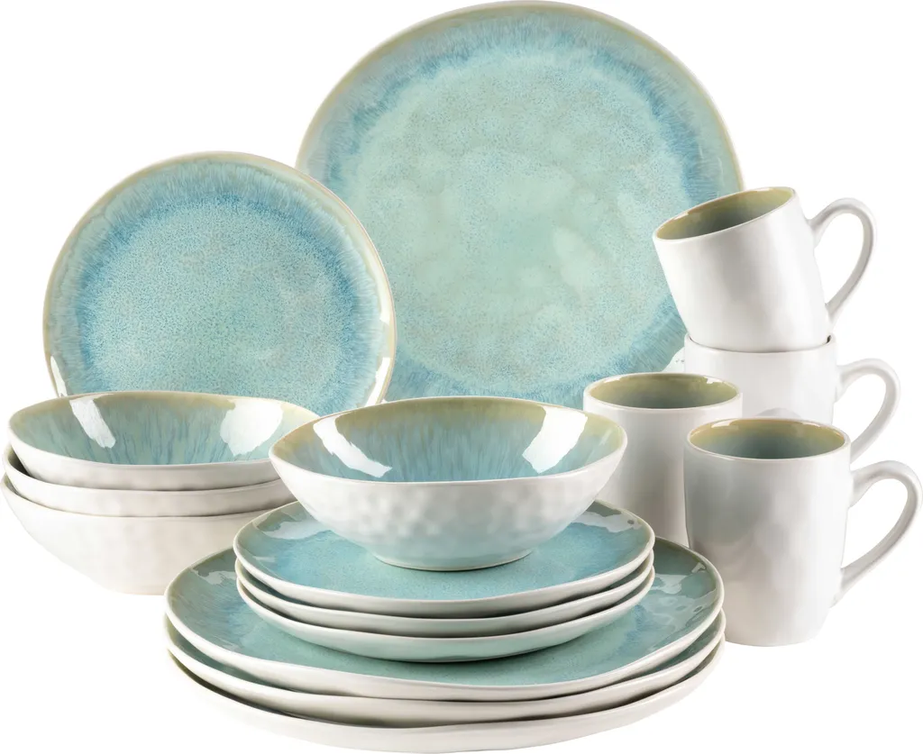 Mäser 931975 Kombiservice Frozen Für 4 Personen, Steinzeug, Grün (1 Set, 16-teilig) 1 Mäser 931975 Kombiservice Frozen Für 4 Personen, Steinzeug, Grün (1 Set, 16-teilig)