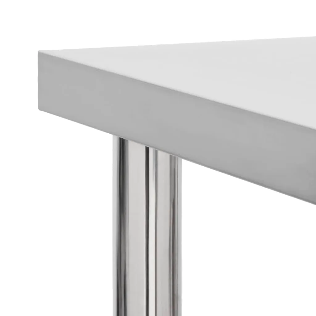 VidaXL Küchen-Arbeitstisch Mit Rollen 60x60x85 Cm Edelstahl 4 VidaXL Küchen-Arbeitstisch Mit Rollen 60x60x85 Cm Edelstahl – Bild 4