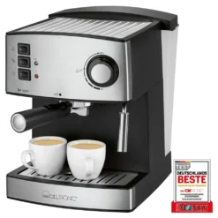 Clatronic ES 3643 Espresso- Und Cappuccino-Automat, 15 Bar Pumpdruck, Tassenvorwärmfunktion, Mit Aufschäum- Und Heißwasserfunktion -Küche Produkt Geschäft 80b4a89b535d6d3ea4806a0cac21f54a