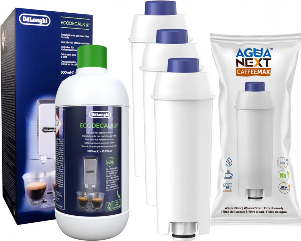 3x Ersatzt-Wasserfilter + Delonghi 500ml EcoDecalk Entkalk Von Wesper Kompatible Mit DeLonghi ECAM 45.366.B 1 3x Ersatzt-Wasserfilter + Delonghi 500ml EcoDecalk Entkalk Von Wesper Kompatible Mit DeLonghi ECAM 45.366.B