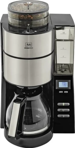 MELITTA 1021-02 Aroma Fresh Kaffeeautomat Mit Timer Und Mahlwerk Schwarz, Farbe:Schwarz -Küche Produkt Geschäft 822bf3a19e427fe9713023e1c0d1c326