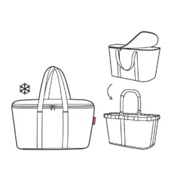 Reisenthel Coolerbag Twist Silver Kühltasche Faltbar 20 L - Twist Silver -Küche Produkt Geschäft 85d02d43fb97d985021213fb151d157f