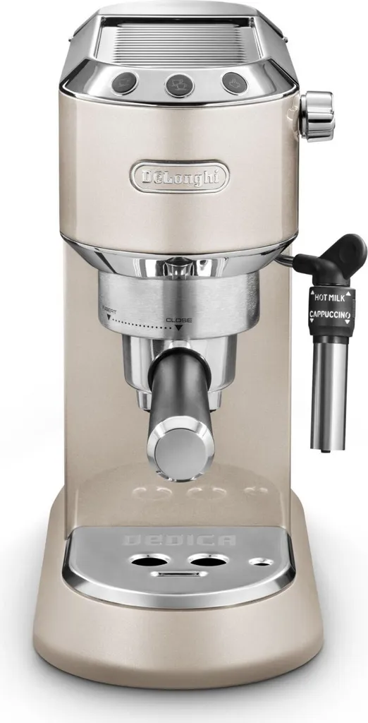 De'Longhi Delonghi Kaffeemaschine Dedica Metallics EC785.BG Pumpendruck 15 Bar, Eingebauter Milchaufschäumer, Manuell, 1300 W, Beige 5 De'Longhi Delonghi Kaffeemaschine Dedica Metallics EC785.BG Pumpendruck 15 Bar, Eingebauter Milchaufschäumer, Manuell, 1300 W, Beige – Bild 5