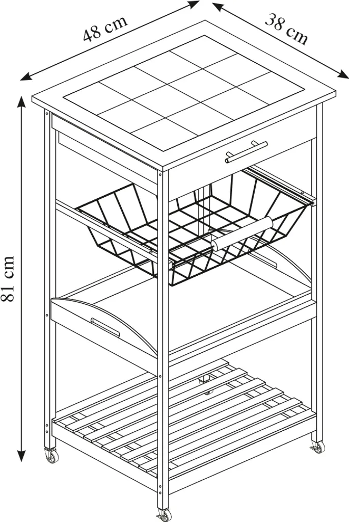 Kesper Küchenwagen Mit Fliesen 2577613 5 Kesper Küchenwagen Mit Fliesen 2577613 – Bild 5