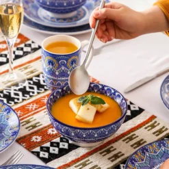 Vancasso Tafelservice Porzellan, Mandala 16 Teiliges Essgeschirr Kombiservice, Handbemaltes Geschirrset Für 4 Personen, Böhmischer Stil -Küche Produkt Geschäft 87bd3ebffc9bf0306576944893c6db28
