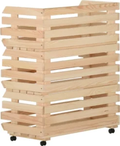 VidaXL Gemüsewagen 77x30x80 Cm Massivholz Kiefer -Küche Produkt Geschäft 87ee777ef4efb5924a5ef9a24d5991ae
