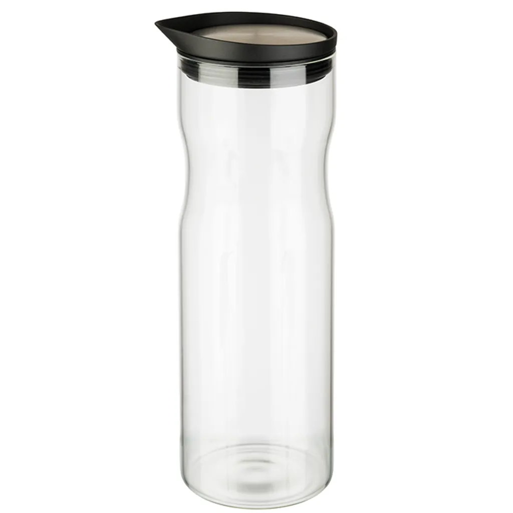 APS Glaskaraffe /// Ø 8 Cm, H: 25 Cm, 1 Liter /// Glas, 18/8 Edelstahl, Silikon /// Deckel Matt Poliert /// 10721 4 APS Glaskaraffe /// Ø 8 Cm, H: 25 Cm, 1 Liter /// Glas, 18/8 Edelstahl, Silikon /// Deckel Matt Poliert /// 10721 – Bild 4