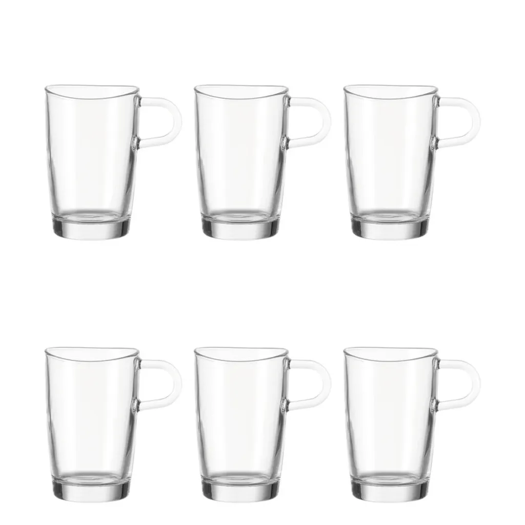 Leonardo Loop Latte Macchiato Becher, 6er Set, Kaffeetasse, Tasse, Glas, 250 Ml, 86576 2 Leonardo Loop Latte Macchiato Becher, 6er Set, Kaffeetasse, Tasse, Glas, 250 Ml, 86576 – Bild 2