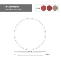 Liz 18tlg Frühstücksset Für 6 Steingut Sand Rot Terracotta Schale Teller Becher -Küche Produkt Geschäft 8b698c40599b5c1e562210e401bb1826