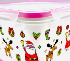 PLENTYFY Keksdosen 10 Teiliges Set Eckig - Plätzchendosen Zum Aufbewahren Von Gebäck Frischhaltedose Kekse - Luftdichte Vorratsdosen Mit Motiven Weihnachtsdosen Frischhaltedosen Mit Deckel -Küche Produkt Geschäft 8da593328819c07bbdb8e9d9dce8999f