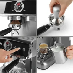 BEEM ESPRESSO-GRIND-PROFESSION Espresso-Siebträgermaschine Mit Mahlwerk - 15 Bar Espressomaschine Siebträger Maschine Barista Kaffee Mahlwerk Milchaufschäumer -Küche Produkt Geschäft 8ddbacb21990ba082fe439b5869eb264