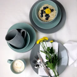 Mäser 931914 Kombiservice Pastell Selection Für 4 Personen, Steinzeug, Grau (1 Set, 16-teilig) -Küche Produkt Geschäft 8e3e1f0fe330206658f987541f01ff9a