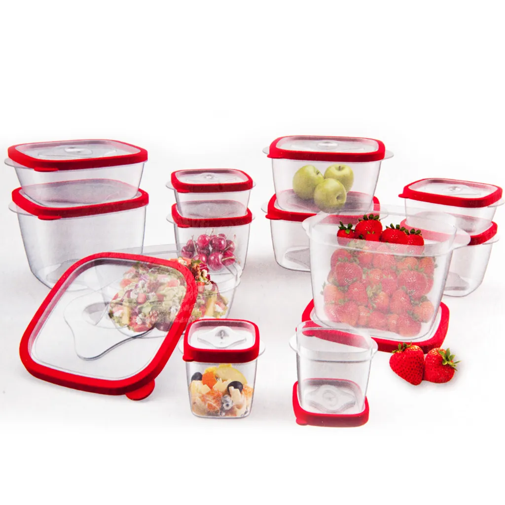 Deuba Frischhaltedosen Mit Deckel 24-tlg. Kunststoff BPA-Frei Spülmaschinen- Und Mikrowellengeeignet 6 Größen 120ml Bis 1700 Ml Küche Vorratsdosen, Farbe:rot 3 Deuba Frischhaltedosen Mit Deckel 24-tlg. Kunststoff BPA-Frei Spülmaschinen- Und Mikrowellengeeignet 6 Größen 120ml Bis 1700 Ml Küche Vorratsdosen, Farbe:rot – Bild 3